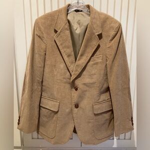Vintage Woodmere Men’s Tan Lined Corduroy Jacket 38S (Small)